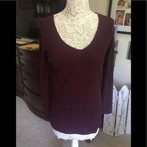 Leith purple sweater tunic small 32”bust 28”long